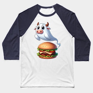 Cute Cow Ghost Baseball T-Shirt